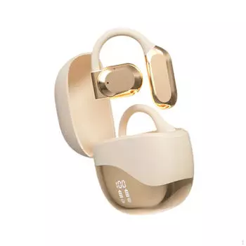 Переводчик языка Наушники-вкладыши Открытые наушники Светодиодный цифровой дисплей Стереозвук Беспроводная связь золотой