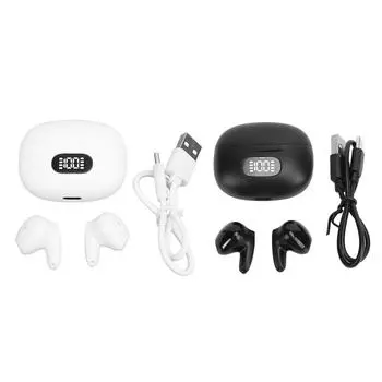 Переводчик языка Наушники-вкладыши Стерео Звук Синхронный перевод Наушники-вкладыши для перевода языка White