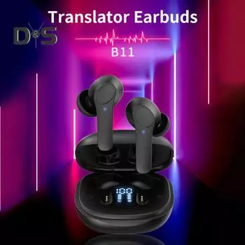 Переводчик языка наушники-вкладыши стереозвук высокой точности перевод в реальном времени IPX6 водонепроницаемые мгновенный переводчик беспроводные наушники белый