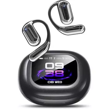 Переводчик с помощью искусственного интеллекта, беспроводные наушники Bluetooth 5.4, переводчик на 144 языка и акцента, сенсорный ЖК-экран, наушники для бизнеса в сфере путешествий