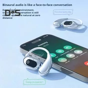 Переводчик Язык Наушники Переводчик Эргономичный дизайн 360-градусный объемный звук Беспроводные Bluetooth-совместимые наушники для перевода чёрный