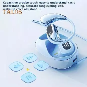 Переводчик Язык Наушники Переводчик Эргономичный дизайн 360-градусный объемный звук Беспроводные Bluetooth-совместимые наушники для перевода чёрный