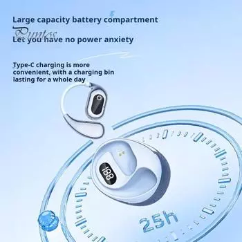 Переводчик Язык Наушники Переводчик Эргономичный дизайн 360-градусный объемный звук Беспроводные Bluetooth-совместимые наушники для перевода чёрный