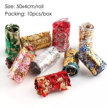 Переводная бумага для дизайна ногтей с хроматической отделкой, наклейки для ногтей, аксессуары для самостоятельного изготовления, фольга для ногтей, маникюр Style E