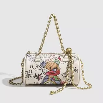 Переводные бусины детская забавная сумка-цилиндр с медведем модная сумка через плечо женская летняя