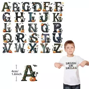 Переводные надписи на Хэллоуин от AZ Kit Parches Ropa Heat Press Аппликация Наклейки для одежды Футболки Нашивки для толстовок своими руками