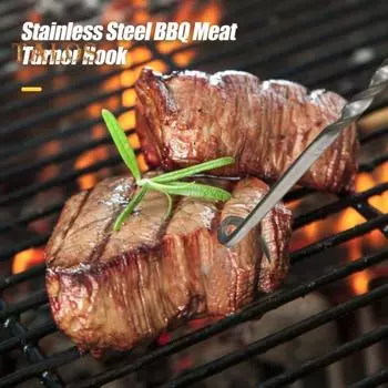 Переворачиватель для еды на гриле и крюк для мяса, мощный поворотный механизм для переворачивания ребрышек, куриных хот-догов, переворачиватель для еды в виде косички, крючки для переворачивания на гриле M A