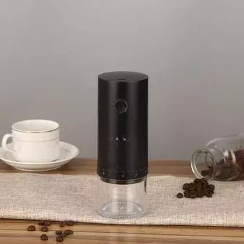 Перезаряжаемая электрическая кофемолка автоматическая кофемолка для кофейных зерен машина для помола кофейных зерен кемпинг Button-White