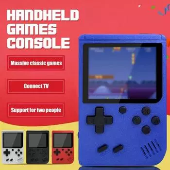 Перезаряжаемая игровая консоль в стиле ретро, компактный дизайн, портативный, удобный для пользователя, ностальгический игровой телевизор красный
