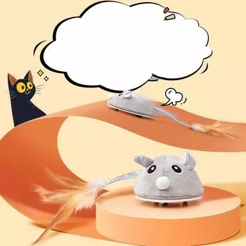 Перезаряжаемая игрушка для домашних животных, чтобы развлечь кошку, ползающая мышь, имитация кошки, электрическая игрушка для кошек, палка 17*10.5*5cm