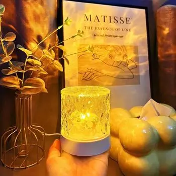 Перезаряжаемая лампа с эффектом водной ряби для фотосъемки, видеоблогов, вечеринок, сенсорное управление