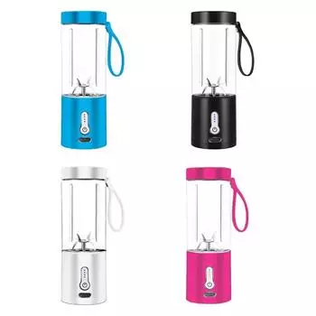 Перезаряжаемая маленькая портативная электрическая соковыжималка емкостью 530 мл, миксеры для фруктов чёрный