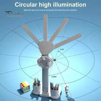 Перезаряжаемая настольная лампа с держателем для ручек, защита глаз, цифровой дисплей, без мерцания, многофункциональная светодиодная лампа для чтения C