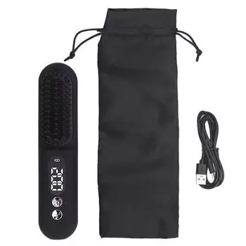 Перезаряжаемая расческа для выпрямления волос Отрицательные ионы для ухода за волосами Портативные беспроводные выпрямители для волос