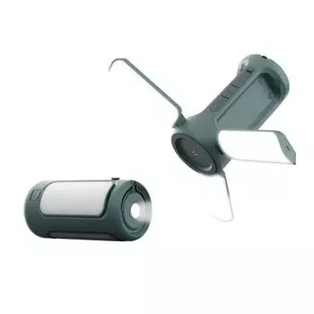 Перезаряжаемая светодиодная лампа для кемпинга и фонарики с аккумулятором 6000 мАч для походов и кемпинга without BT speaker зелёный