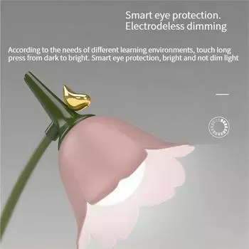 Перезаряжаемая светодиодная настольная лампа, регулируемая, Goose Shin Touch, 3-ступенчатая, затемняющая, для детей, для чтения, для ухода за глазами, для помещений, декоративная ночная лампа, подарки Three-speed dimming&0-5W&15x12.5x39cm синий