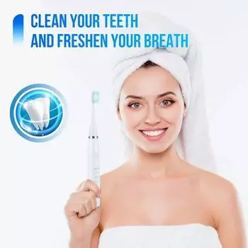 Перезаряжаемая зубная щетка Sonic Dental Teeth Whitening Kit Отбеливатель зубов Инструменты для удаления зубного камня Очиститель Пятен Уход за полостью рта