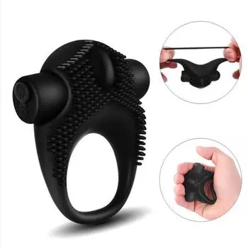 Перезаряжаемое силиконовое виброблокирующее кольцо для мужского устройства для отложенной мастурбации - кольцо для пениса для пар, которые могут поделиться кокетливым игровым кольцом 10 frequency battery