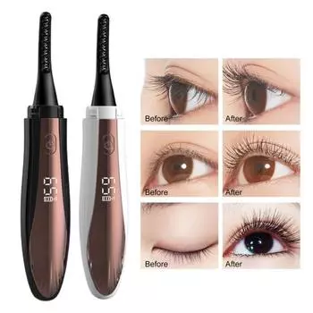Перезаряжаемые электрические щипцы для завивки ресниц, 4 температурных режима, компактный инструмент для завивки ресниц с подогревом чёрный