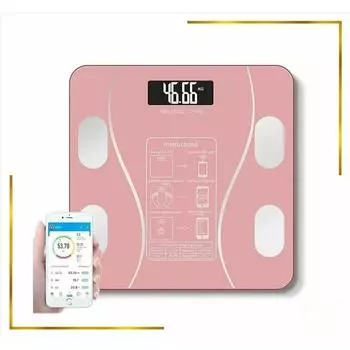 Перезаряжаемые Bluetooth AI интеллектуальные весы для измерения жировой массы тела электронные весы весы для взвешивания домашние для тела и здоровья шкала здоровья розовый