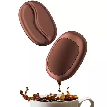 Перезаряжаемые грелки для рук, 2 шт., 7200 мАч, портативные и многоразовые, быстрый обогрев 3S для отдыха на природе, походов, профилактики обморожений коричневый