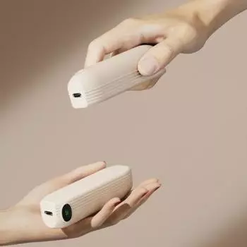 Перезаряжаемые грелки для рук с цифровым экраном Быстрый нагрев Безопасные в использовании Магнитные абрикосовый