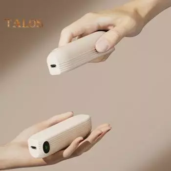 Перезаряжаемые грелки для рук с цифровым экраном Быстрый нагрев Безопасный в использовании Магнитный беспроводной карманный обогреватель для рук оранжевый