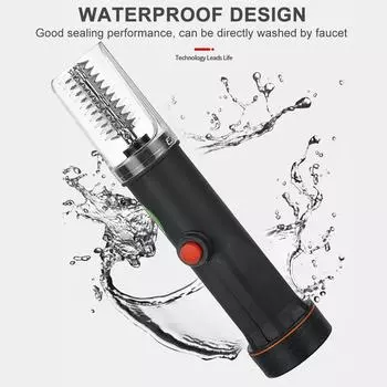 Аккумуляторная рыболовная чистка Беспроводная электрическая рыбочистка Чистое средство для удаления рыбы Очиститель Скребок для удаления накипи Инструменты для морепродуктов коричневый