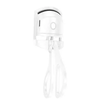 Перезаряжаемые щипцы для завивки ресниц с подогревом и электрический триммер для бровей, косметический набор, электрические щипцы для завивки ресниц, портативная машинка для стрижки волос в носу, бровях, губах 1PCS белый