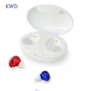 Перезаряжаемые слуховые аппараты Mini CIC, невидимый усилитель звука для взрослых, пожилых людей, слуховой аппарат для тяжелой потери, звуковой аппарат Audifonos s белый