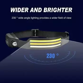 Перезаряжаемые светодиодные фары с датчиками движения, легкие фары для бега, рыбалки, езды на велосипеде, кемпинга