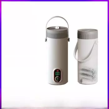 Перезаряжаемый электрический подогреватель детских бутылочек и вспениватель молока - Портативный дорожный чайник RK-1 Rechargeable kettle белый