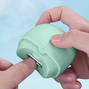 Перезаряжаемый электрический триммер для ногтей с удобным освещением, легкая машинка для стрижки ногтей белый