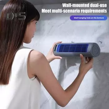 Перезаряжаемый башенный вентилятор Персональный кондиционер с 3 скоростями Мощный воздушный поток Низкий уровень шума Регулируемый настольный электрический вентилятор охлаждения Direct Power серый