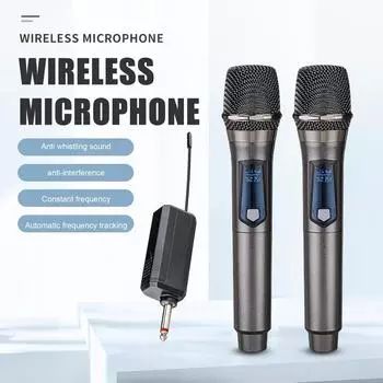 Перезаряжаемый беспроводной микрофон UHF, ручной беспроводной микрофон для караоке, свадьбы, диджея, вечеринки, выступления, церкви, использования в классе One Size