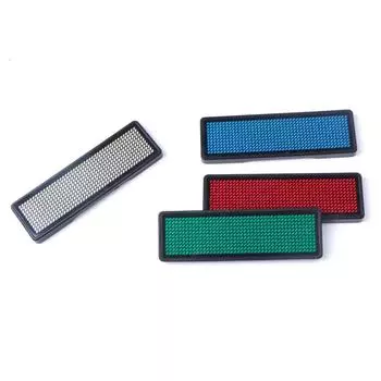 Перезаряжаемый Bluetooth цифровой светодиодный значок DIY программируемый прокручивающийся текст мини светодиодный именной тег 15 языков отображения значок модуль красный