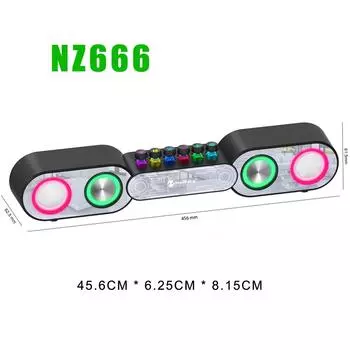 Перезаряжаемый деревянный будильник с Bluetooth-саундбаром, сабвуфером, динамиком и FM-радио для украшения дома или игровой комнаты для киберспорта