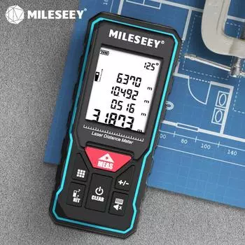 Перезаряжаемый лазерный дальномер MILESEEY X6 40 м, 60 м, 80 м, 100 м, лазерная лента для измерения с датчиком угла наклона, измерительные инструменты