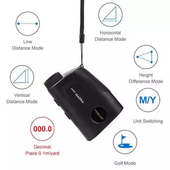 Перезаряжаемый лазерный дальномер USB Type-C для охоты 750 1300 ярдов, телескоп-дальномер для гольфа, вибрационный дальномер с замком и флажком