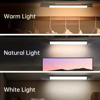 Перезаряжаемый магнитный датчик движения портативный светодиодный ночник с регулируемой яркостью для домашнего использования с питанием от USB датчик движения свет