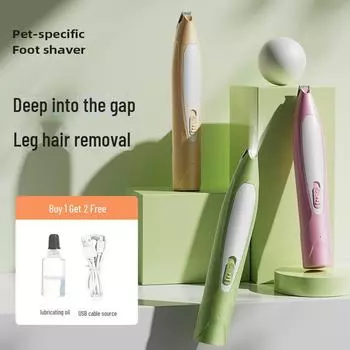 Перезаряжаемый малошумный триммер для шерсти домашних животных: Профессиональная электрическая машинка для стрижки с подсветкой. LED Rechargeable 17.3*5.5*3