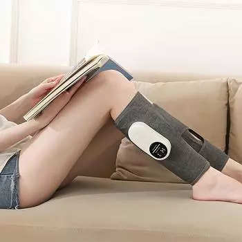 Перезаряжаемый массажер для ног с подогревом, беспроводной воздушно-компрессионный массажер для голени, для облегчения боли в ступнях, ногах, бедрах и коленях – долговечная батарея емкостью 2500 мАч 2pcs