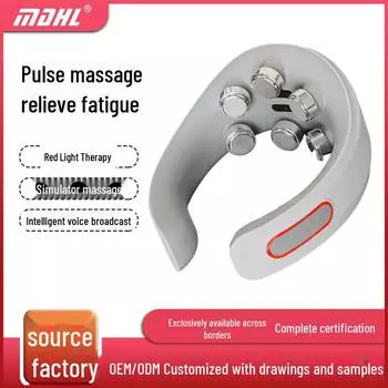 Перезаряжаемый массажер для шеи и плеч с защитой шеи