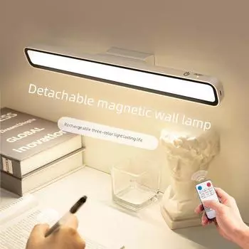 Перезаряжаемый настенный светильник для спальни, прикроватный светильник с защитой глаз для чтения и освещения в общежитии - настольная лампа без проводов 24CM Special Offer белый