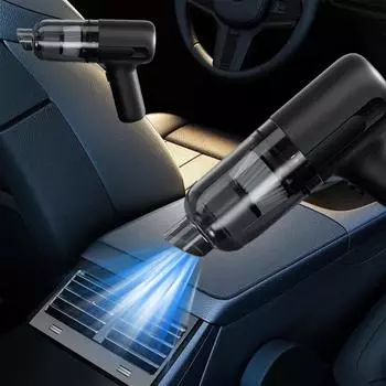 Перезаряжаемый пылесос, мощное всасывание, ведро для визуальной пыли, аккумулятор 4000 мАч, легкий вес 90 Вт, 6500 Па, ручной пылесос для автомобиля чёрный