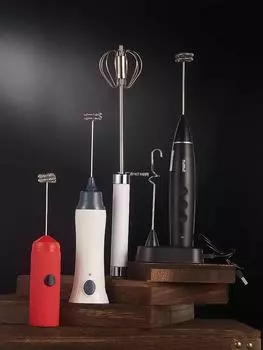 Перезаряжаемый ручной вспениватель молока и взбиватель яиц Manual push type