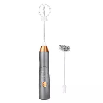 Перезаряжаемый ручной вспениватель молока с высокой скоростью взбивания яиц, электрический вспениватель молока, миксер для приготовления пены, кофейный напиток, вспениватель, серый CHINA