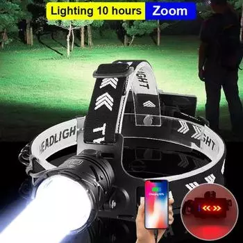 Перезаряжаемый светодиодный фонарик с телескопической головкой высокой мощности использует батареи 18650 With 18650 Batteries чёрный