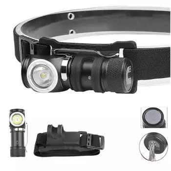 Перезаряжаемый светодиодный налобный фонарь 1200 лм, фара с обратной зарядкой, магнитный хвост, рабочий лагерь, фонарь для автомобиля, гаража, механика