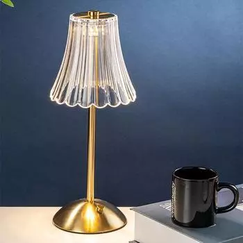 Перезаряжаемый светодиодный ночник сенсорный ночник для спальни спальня кабинет прикроватная атмосфера украшение стеклянные светодиодные настольные лампы